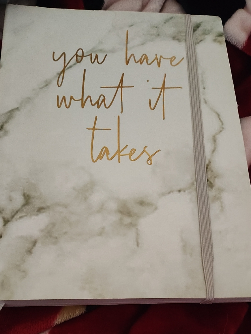 Marble Look  Cover Journal with Gold Script - "You Have What It Takes"